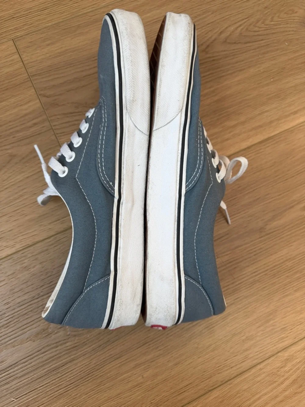 Vans Men’s Low-Top Canvas Sneakers in Slate Blue with White Laces